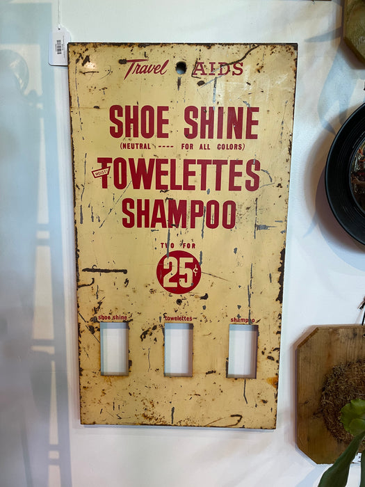 Antique 50s 60s Travel Aids Shoeshine, Towelettes, Shampoo 25 cents