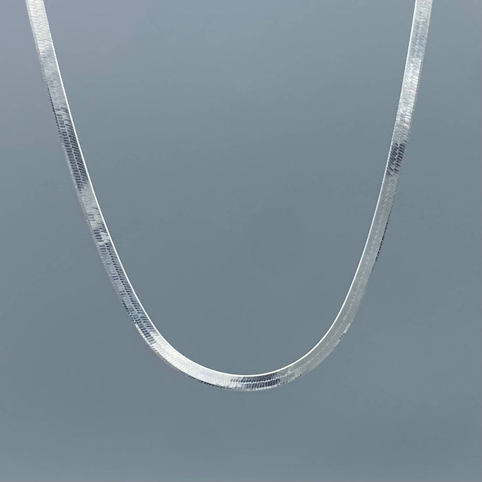 Herringbone Chain Necklace - 3mm Width