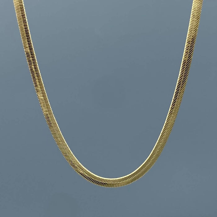 Herringbone Chain Necklace - 3mm Width